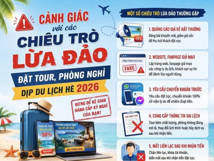 Công an TP.HCM cảnh báo lừa đảo tour hè và visa "bao đậu 100%"